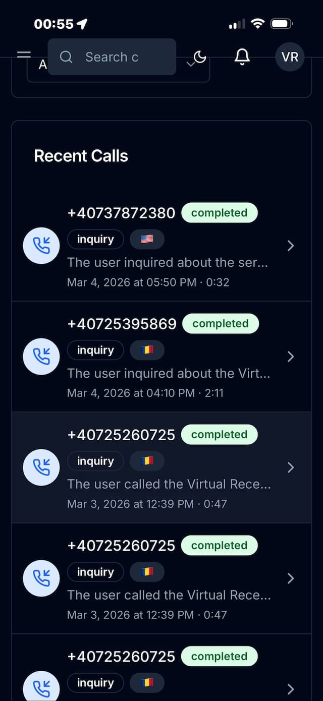 Naujausi skambučiai